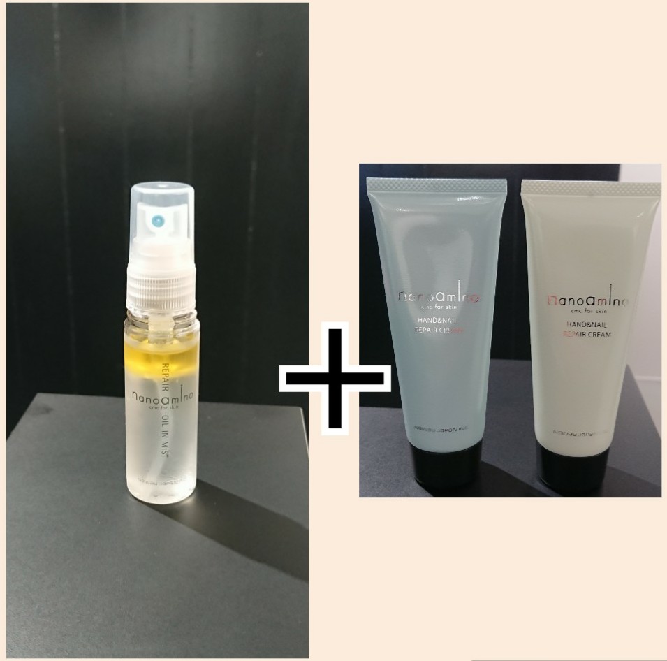 ナノアミノ オイルインミスト美容液×スムースハンドクリーム