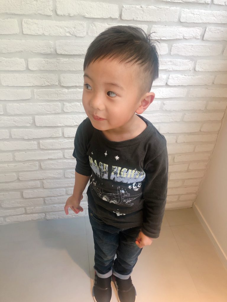 息子のカット