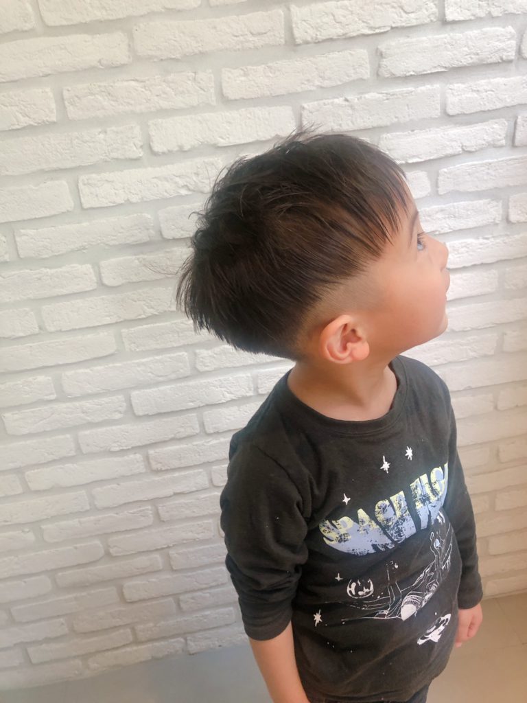 息子のカット