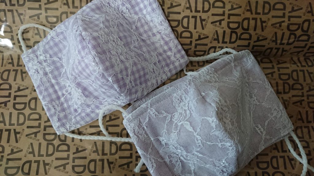 手作りマスク レース