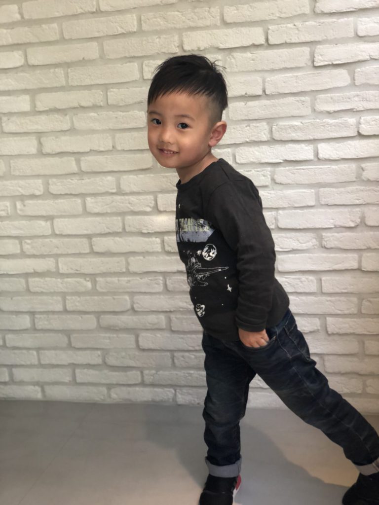 息子のカット
