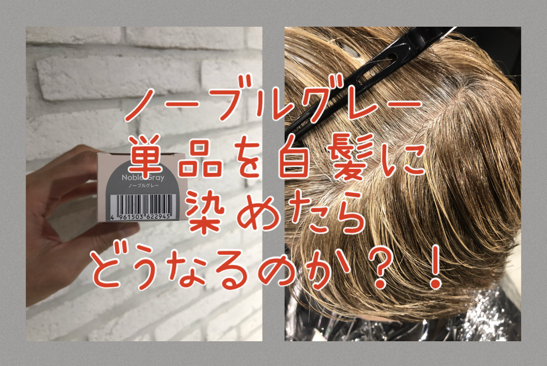 【ティントバー・白髪】ノーブルグレーを単品で白髪に染めたらどうなるのか!?