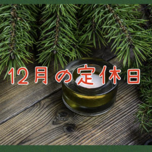 【サロン情報・定休日】２０２１年１２月の定休日のお知らせ♪